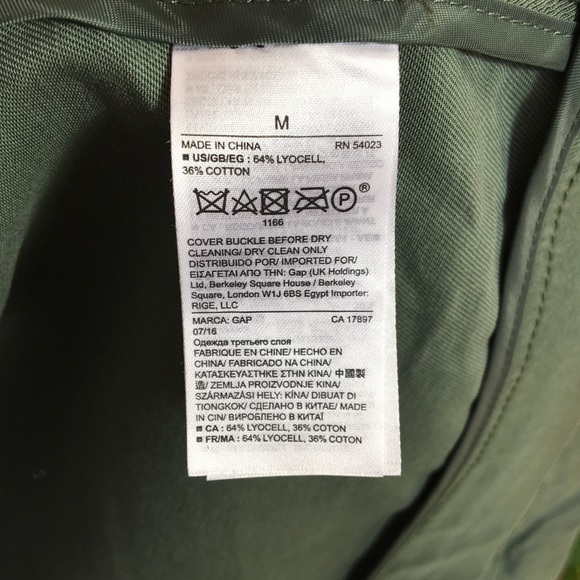 Gap Olive Green Classic Trench Coat - Picture 7 of 8